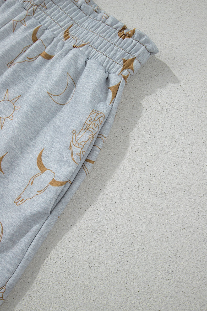 Printed Casual Shirt + Short Set