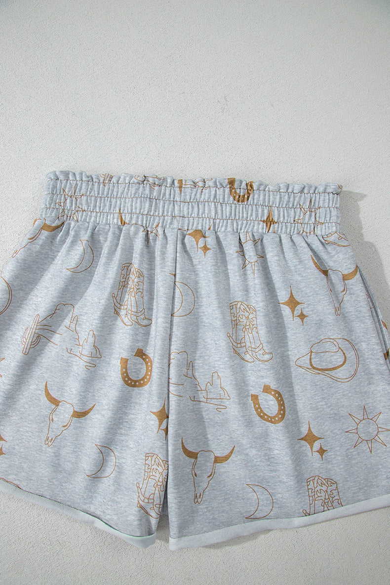 Printed Casual Shirt + Short Set