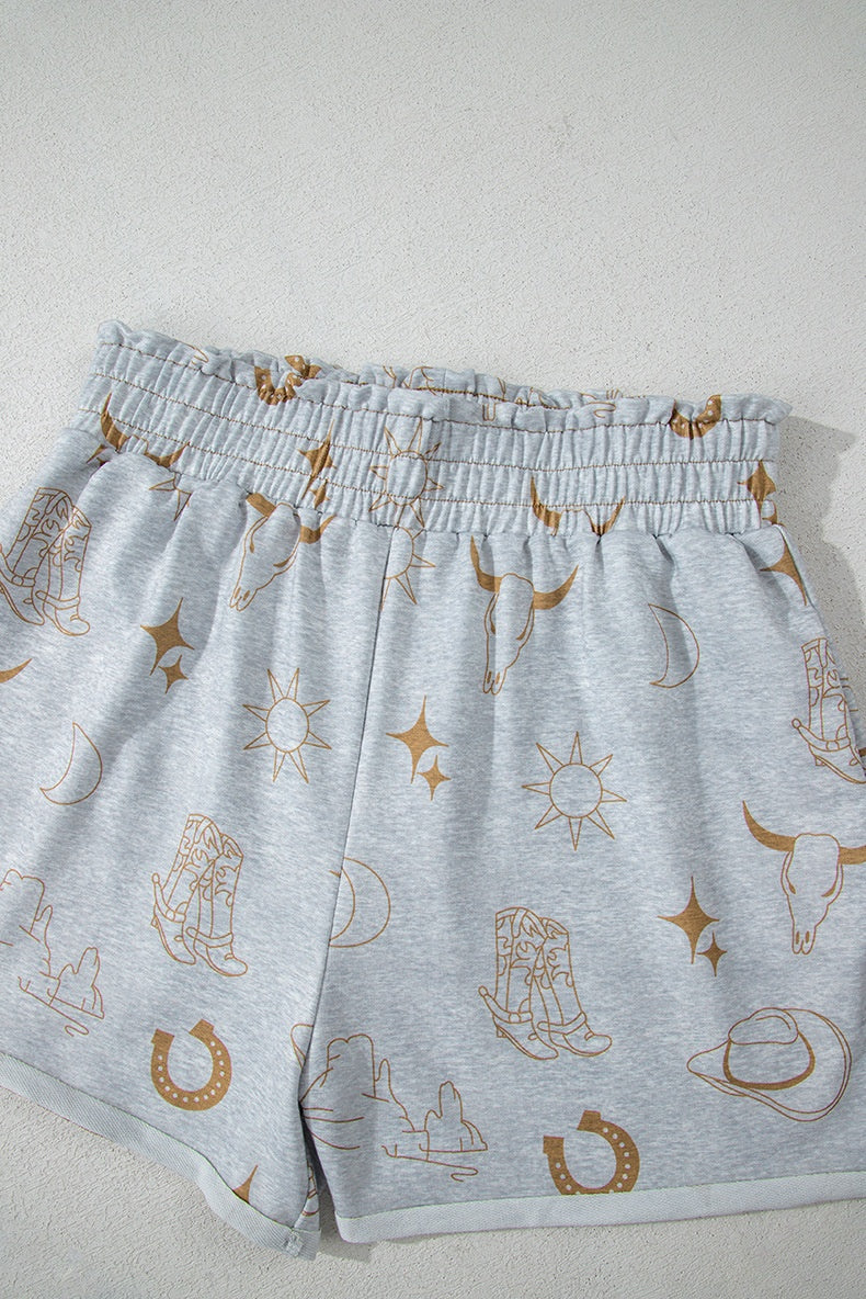 Printed Casual Shirt + Short Set