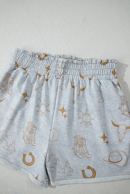 Printed Casual Shirt + Short Set