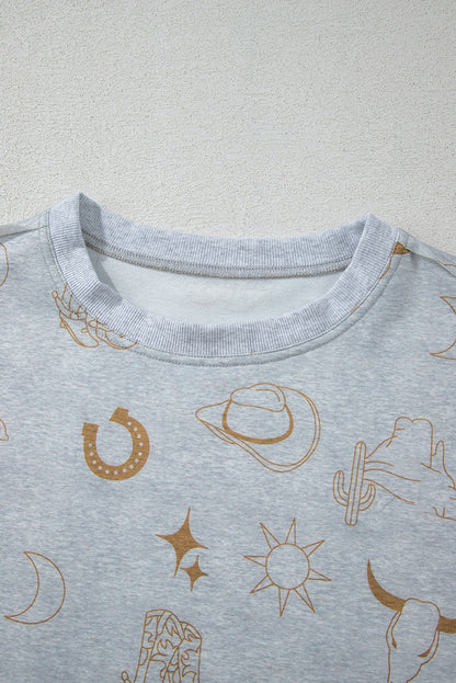 Printed Casual Shirt + Short Set