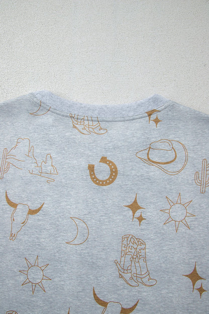Printed Casual Shirt + Short Set