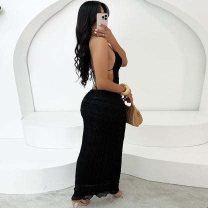 Boho Halter Top + Maxi Skirt Set