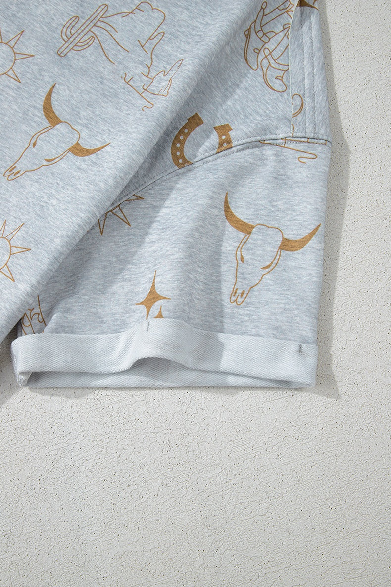 Printed Casual Shirt + Short Set