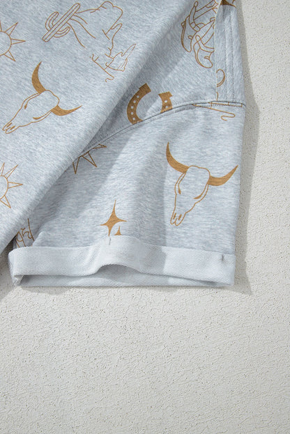 Printed Casual Shirt + Short Set